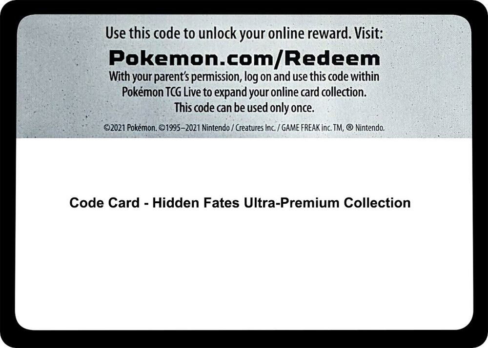 Code Card - Hidden Fates Ultra-premium Collection