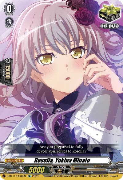Roselia トリガー Roselia, Yukina Minato - D-BT11: Clash of the Heroes - Cardfight