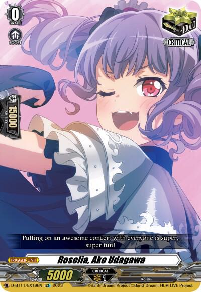Roselia Ako Udagawa Price & Card Details — D-BT11: Clash of the