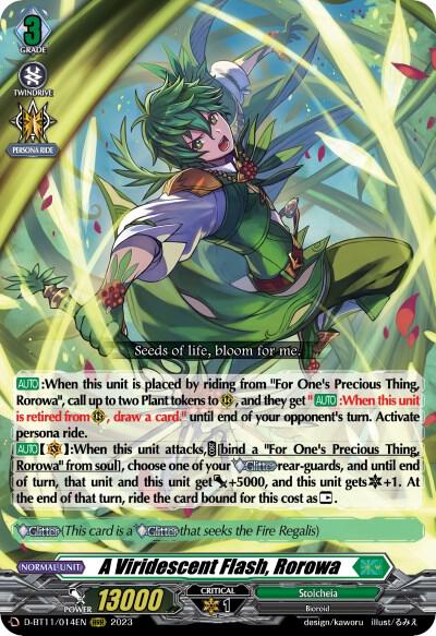 A Viridescent Flash, Rorowa - D-BT11: Clash of the Heroes