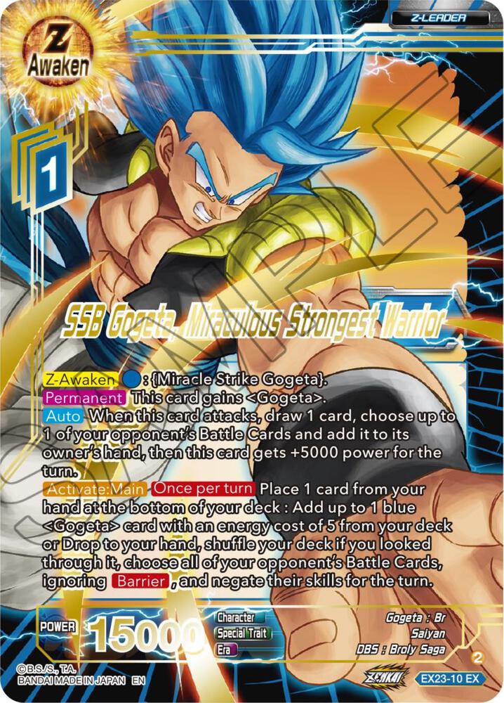 SSB Gogeta, Miraculous Strongest Warrior - Expansion Deck Box Set