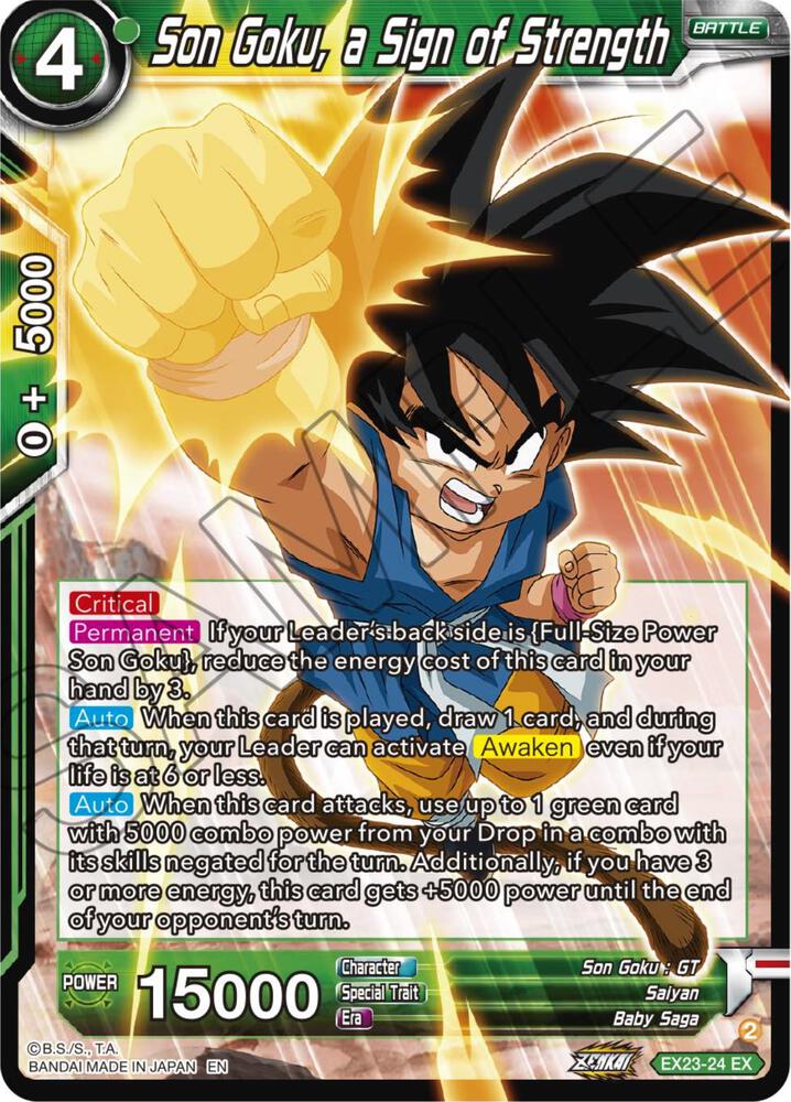 Son Goku, a Sign of Strength - Expansion Deck Box Set 23: Premium