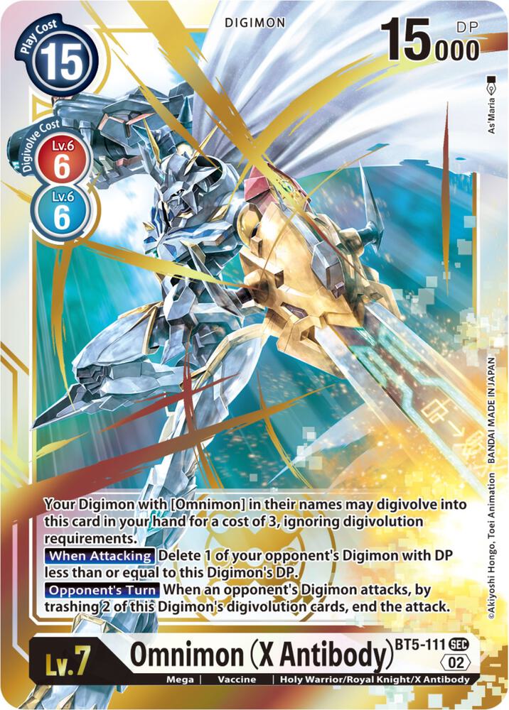 Omnimon X Antibody Resurgence Booster Reprint digimon card