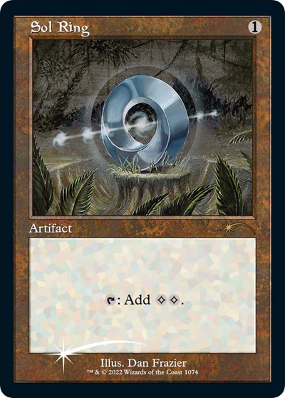 Sol Ring Retro Frame Foil Etched