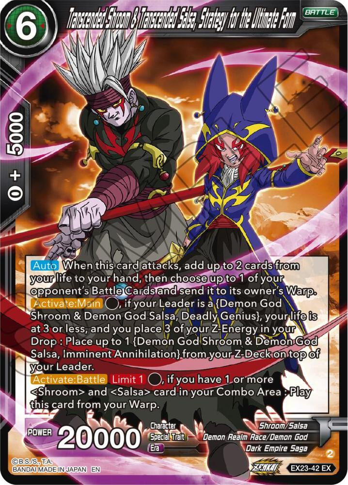 Transcended Shroom & Transcended Salsa, Strategy for the Ultimate Form #EX23-42 — Expansion Deck Box Set 23: Premium Anniversary Box 2023