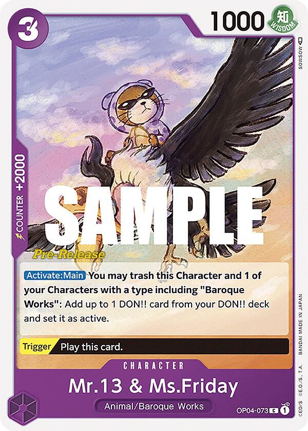 Mr.13 & Ms.Friday - Kingdoms of Intrigue Pre-Release Cards - One