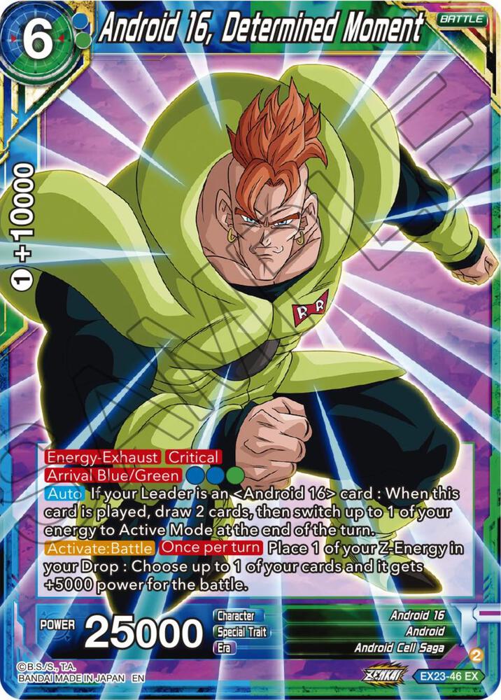 Android 16, Determined Moment #EX23-46 — Expansion Deck Box Set 23: Premium Anniversary Box 2023