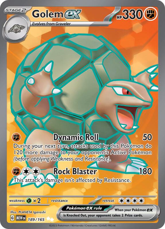Golem ex - 189/165 - SV: Scarlet & Violet 151 - Pokemon