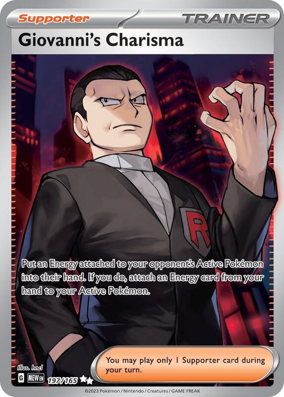 Giovanni's Charisma - 197/165 - SV: Scarlet & Violet 151 - Pokemon