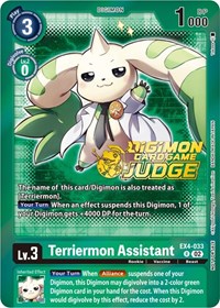 Terriermon Assistant (Alternate Art) - EX4-033 (Judge Pack 4) - Alternative Being Booster - Digimon card