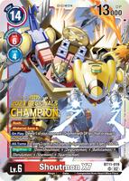 DIGIMON GENERATION 新規　SR 4コン Shoutmon X7 (2023 Regionals Champion) - Dimensional Phase