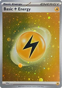Basic Lightning Energy (Cosmos Holo) #004 from SVE: Scarlet & Violet Energies Pokemon card image