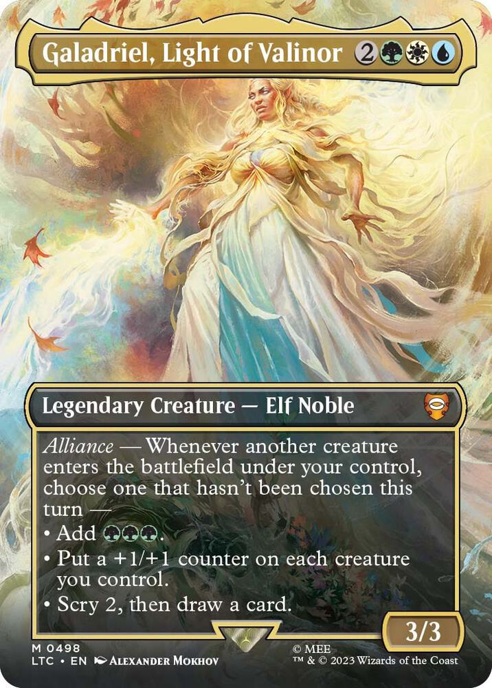 MTG Galadriel Light of Valinor マジック Galadriel, Light of Valinor (Borderless) - Commander: The