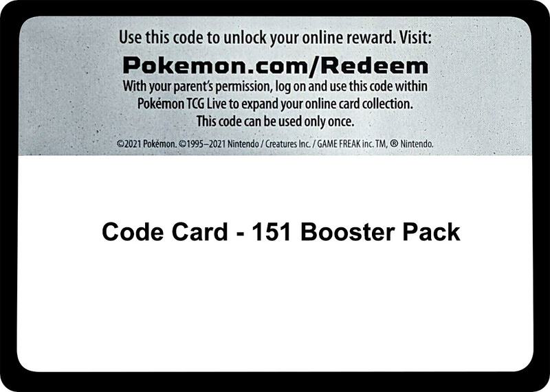 Code Card - 151 Booster Pack  from SV: Scarlet & Violet 151