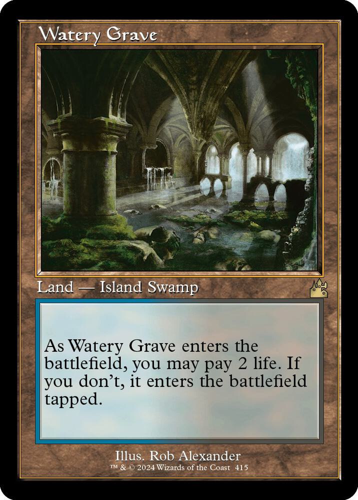 m1304 Foil 415 旧枠 湿った墓 Watery Grave Watery Grave (Retro Frame) - Ravnica Remastered - Magic: The
