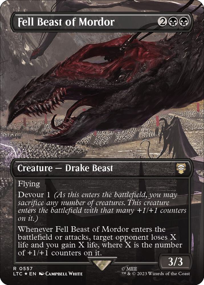 Fell Beast of Mordor (Borderless) (Surge Foil) - Commander: The