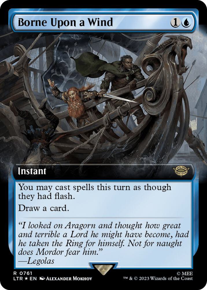 Borne Upon a Wind (Extended Art) (Surge Foil) - Universes Beyond