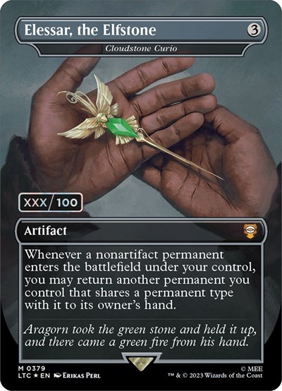 Elessar, the Elfstone - Cloudstone Curio (Borderless) (Serial Numbered)