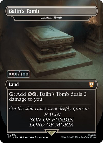 Balin's Tomb - Ancient Tomb (Borderless) (Serial Numbered)