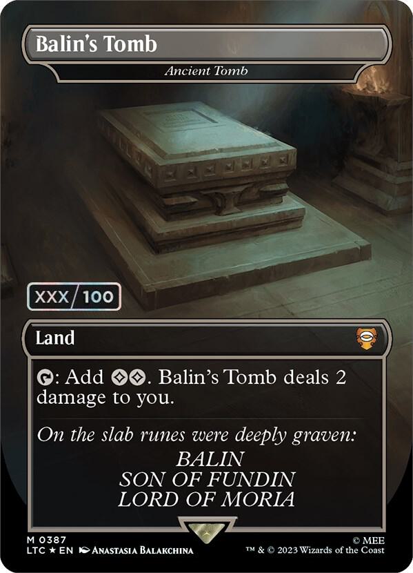 Balin's Tomb - Ancient Tomb (Borderless) (Serial Numbered