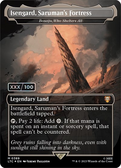 Isengard, Saruman's Fortress - Boseiju, Who Shelters All (Borderless) (Serial Numbered)