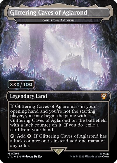 Glittering Caves of Aglarond - Gemstone Caverns (Borderless) (Serial Numbered)
