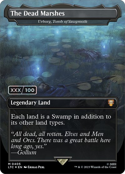 The Dead Marshes - Urborg, Tomb of Yawgmoth (Borderless) (Serial Numbered)