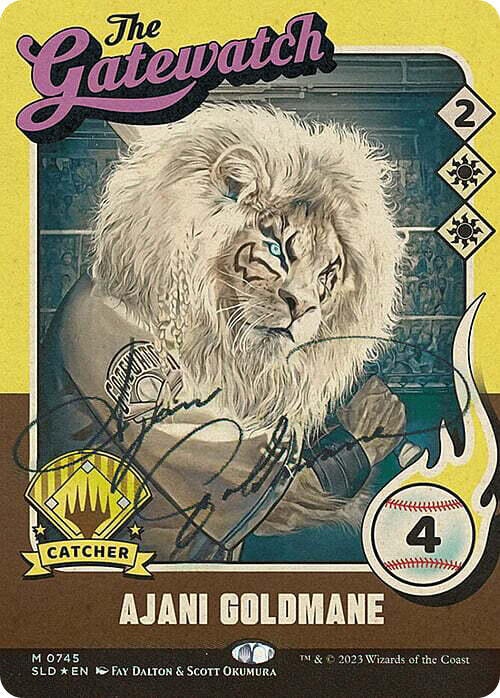 Ajani Goldmane (745) (Autographed) - Secret Lair Drop Series