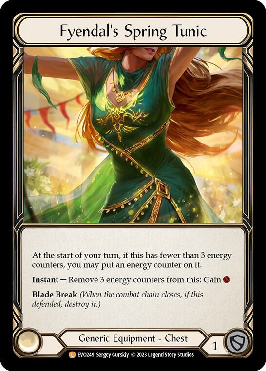 【FaB】Fyendal's Spring Tunic WTR-UL 英RF Fyendal's Spring Tunic - Bright Lights - Flesh and Blood TCG