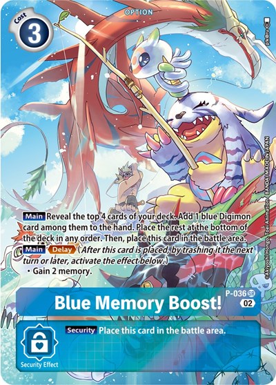 Blue Memory Boost! - P-036 (Digimon Adventure Box 2) Digimon Promotion Cards card price