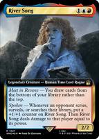 river song mtg card (Surge Foil) [Doctor Who]  TokenMTG Time travel River Song (surge foil) (extended