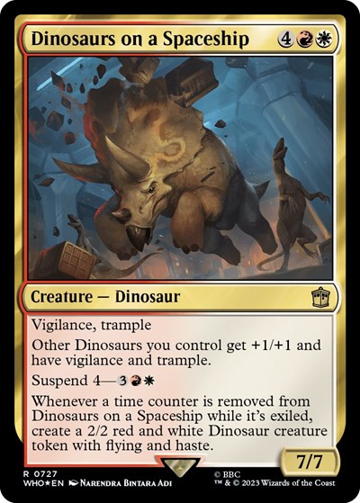 Dinosaurs on a Spaceship (Surge Foil)