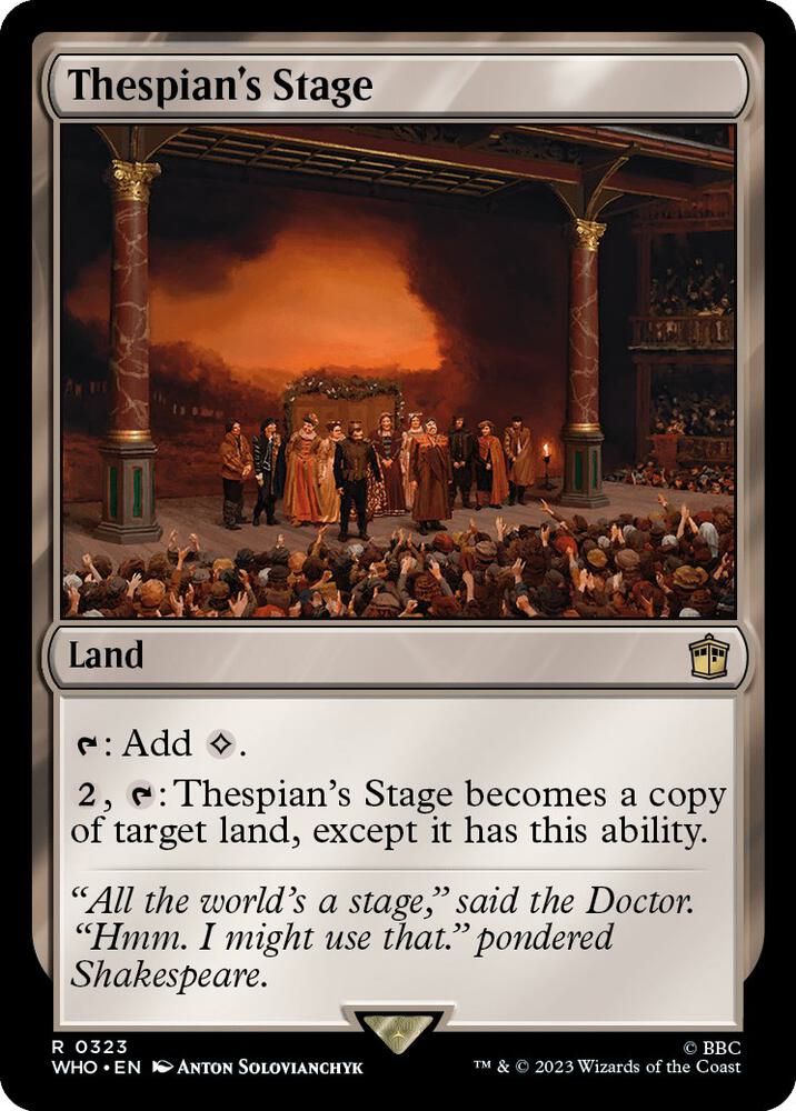 Thespian's Stage 323 card