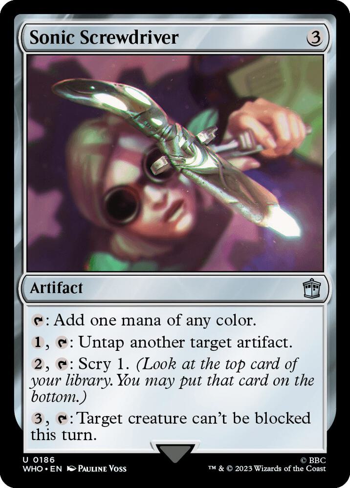 Sonic Screwdriver (0186) 186 card