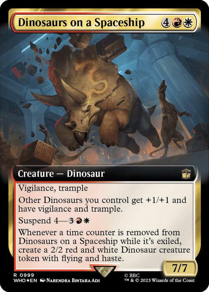 Dinosaurs on a Spaceship (Extended Art) (Surge Foil) - Universes