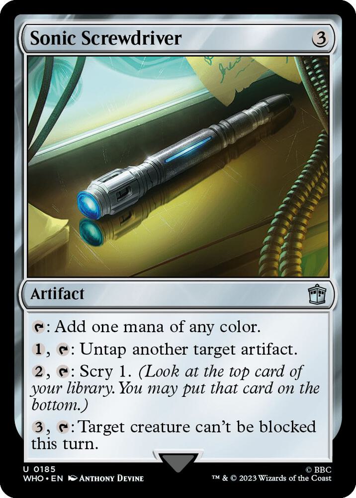 Sonic Screwdriver (0185) 185 card