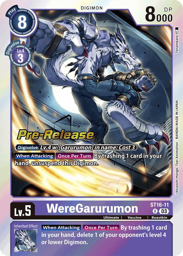 WereGarurumon ST16-11 R card