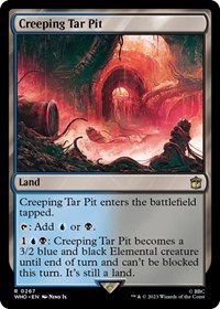 Creeping Tar Pit - Universes Beyond: Doctor Who - Magic: The Gathering card