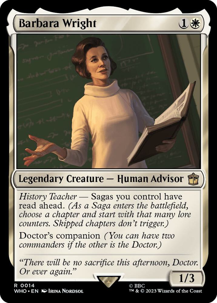 Barbara Wright - Universes Beyond: Doctor Who - Magic: The Gathering ...