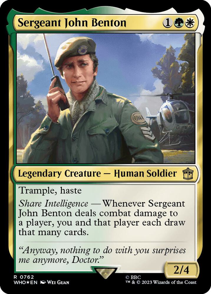Sergeant John Benton (Surge Foil) 762 card