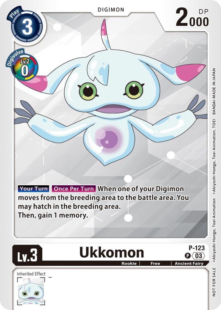 Ukkomon P 123 NYCC 2023 Demo Deck digimon card