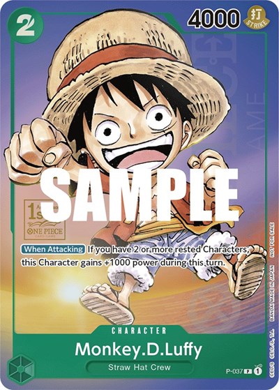Monkey.D.Luffy (037) (1st Anniversary Tournament) One Piece Promotion Cards PR One Piece card — value and price