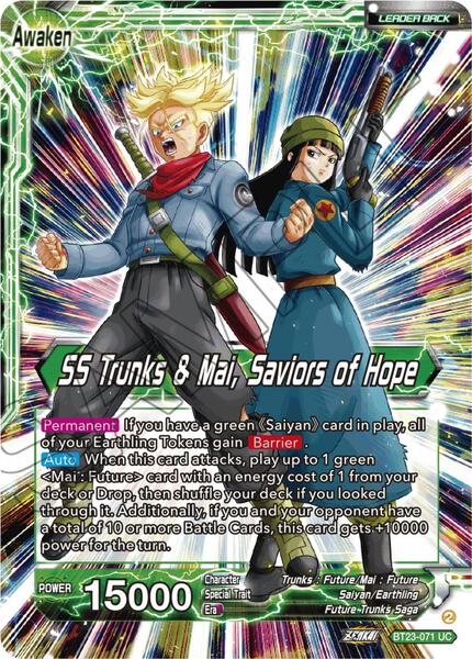 Trunks & Mai // SS Trunks & Mai, Saviors of Hope - Perfect Combination - Dragon Ball Super: Masters - TCGplayer.com Trunks & Mai // SS Trunks & Mai, Saviors of Hope - Perfect Combination - Dragon Ball Super: Masters - TCGplayer.com