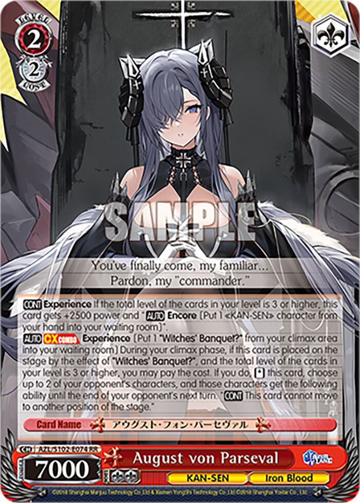 August von Parseval - Azur Lane - Weiss Schwarz - TCGplayer.com
