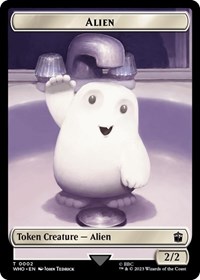 Alien // Osgood, Operation Double Double-Sided Token - Universes Beyond: Doctor Who - Magic: The Gathering card