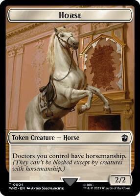 Horse // Treasure (0028) Double-Sided Token 4 // 28 – Universes Beyond: Doctor Who (Token)