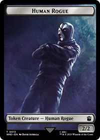 Human Rogue // Beast Double-Sided Token