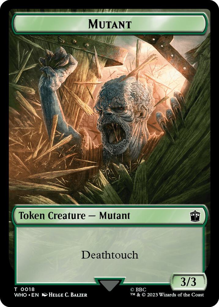 Mutant // Alien Insect Double-Sided Token 18 // 19 card