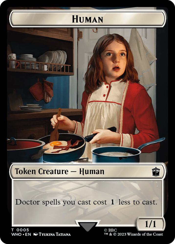 Human (0005) // Treasure (0029) Double-Sided Token 5 // 29 card