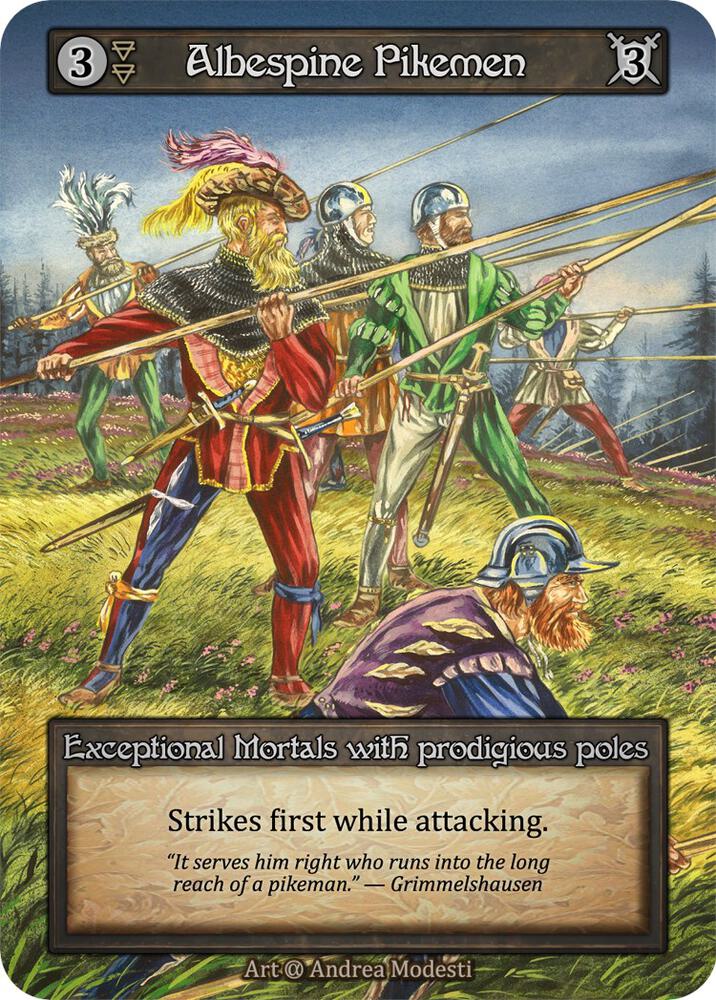 Albespine Pikemen — Alpha card